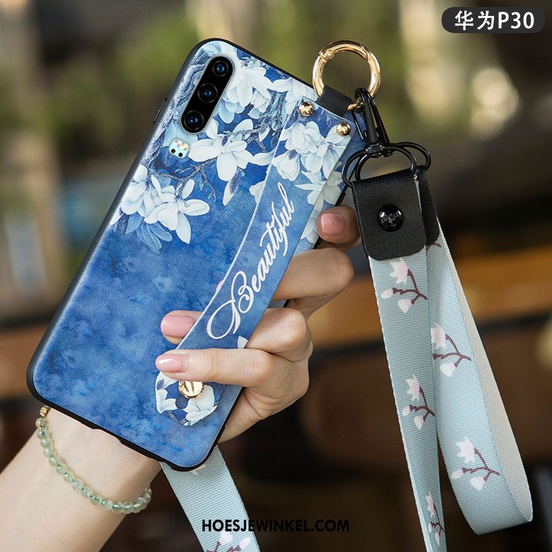 Huawei P30 Hoesje Eenvoudige Scheppend Schrobben, Huawei P30 Hoesje Mobiele Telefoon All Inclusive