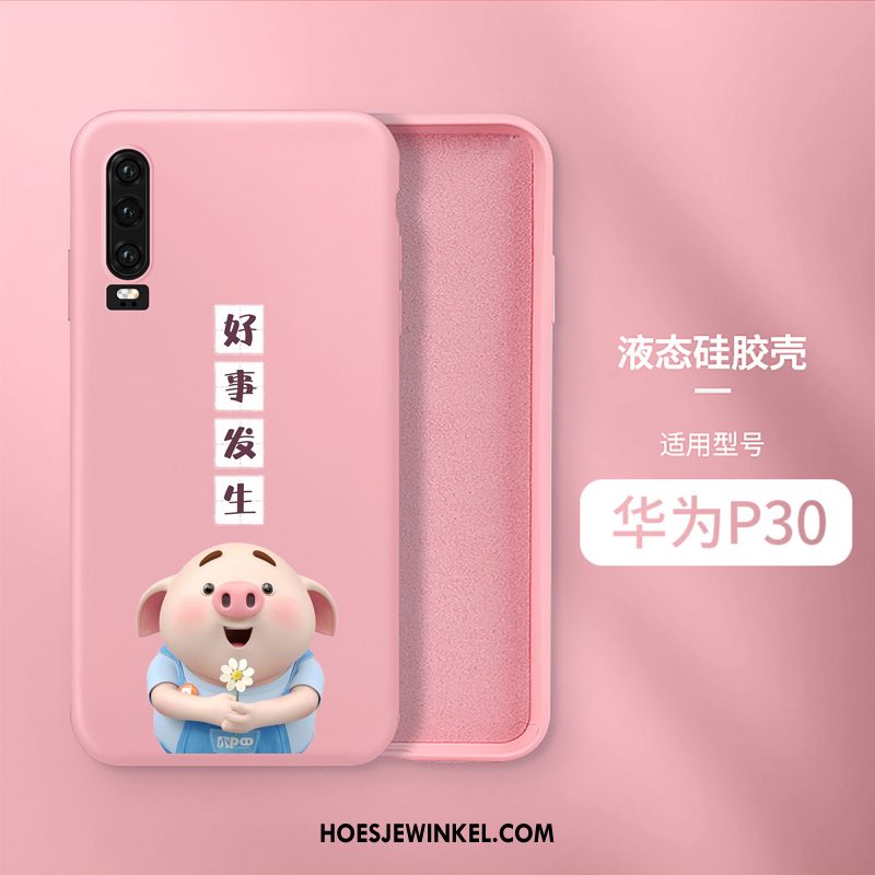 Huawei P30 Hoesje Hart Spotprent Mini, Huawei P30 Hoesje All Inclusive Net Red