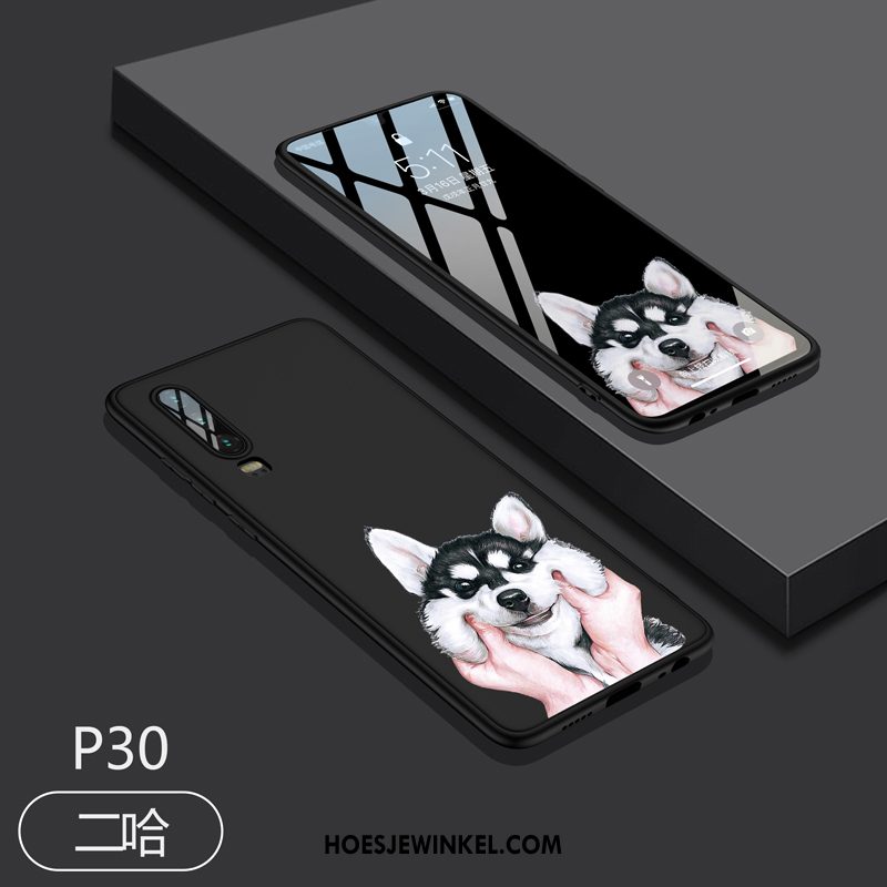 Huawei P30 Hoesje Jeugd Zwart Persoonlijk, Huawei P30 Hoesje Siliconen Schrobben