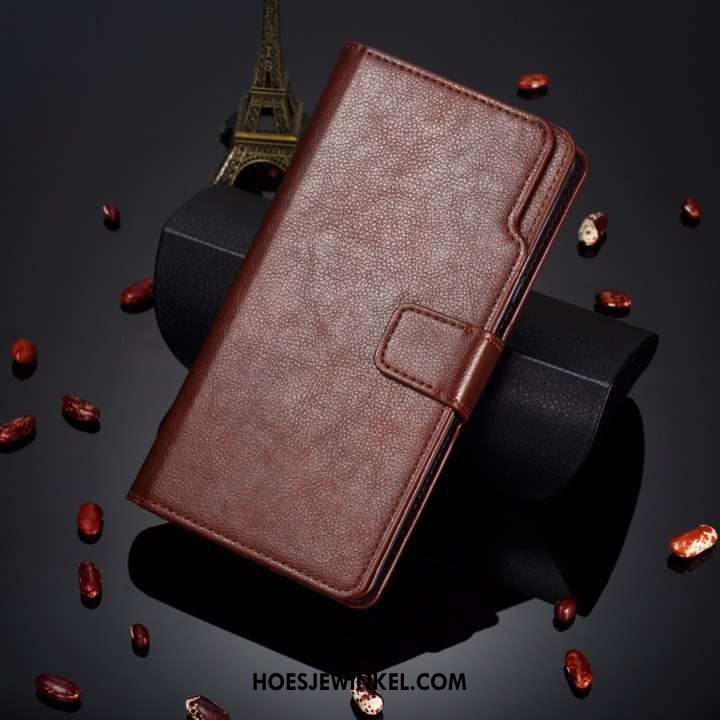 Huawei P30 Hoesje Kaart Folio Mobiele Telefoon, Huawei P30 Hoesje Rood Anti-fall