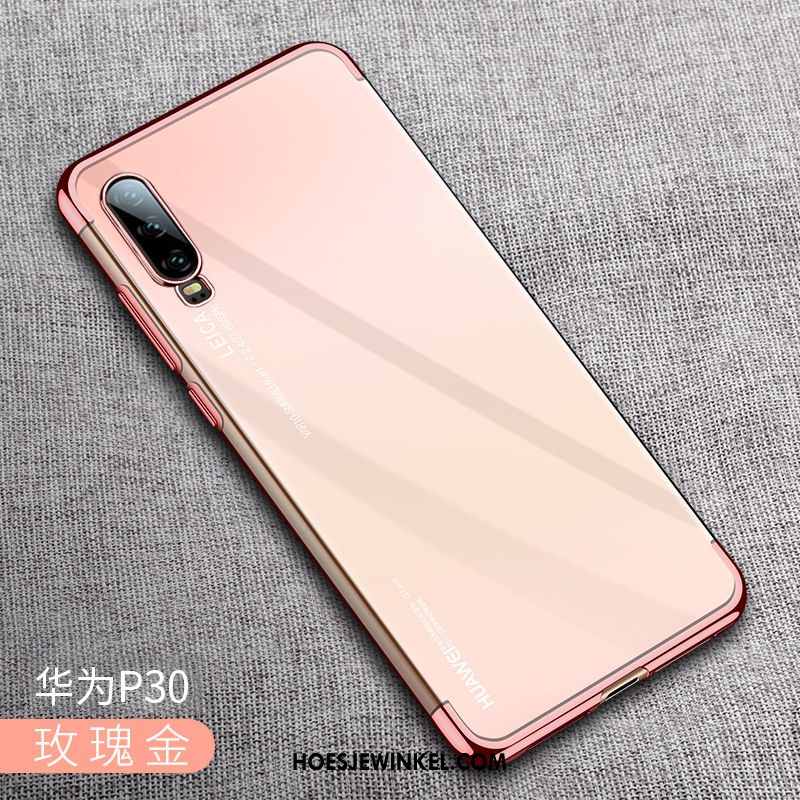 Huawei P30 Hoesje Lichte En Dun Trendy Merk Persoonlijk, Huawei P30 Hoesje Wind Rood