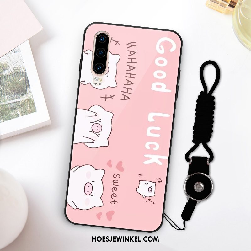 Huawei P30 Hoesje Mooie Anti-fall Roze, Huawei P30 Hoesje Mobiele Telefoon Nieuw