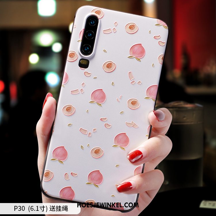 Huawei P30 Hoesje Persoonlijk Dun Scheppend, Huawei P30 Hoesje Groen Net Red