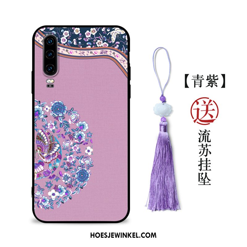 Huawei P30 Hoesje Scheppend Vintage Bescherming, Huawei P30 Hoesje Paleis Chinese Stijl