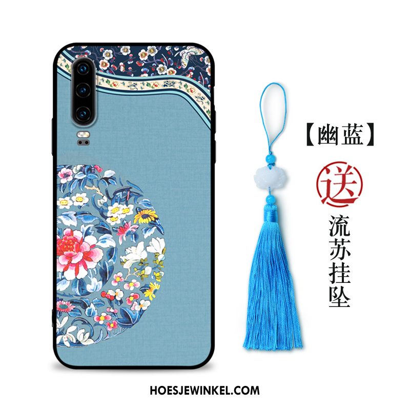 Huawei P30 Hoesje Scheppend Vintage Bescherming, Huawei P30 Hoesje Paleis Chinese Stijl