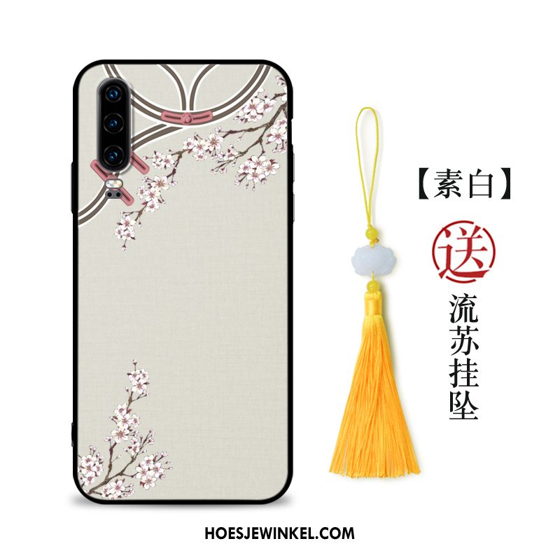 Huawei P30 Hoesje Scheppend Vintage Bescherming, Huawei P30 Hoesje Paleis Chinese Stijl