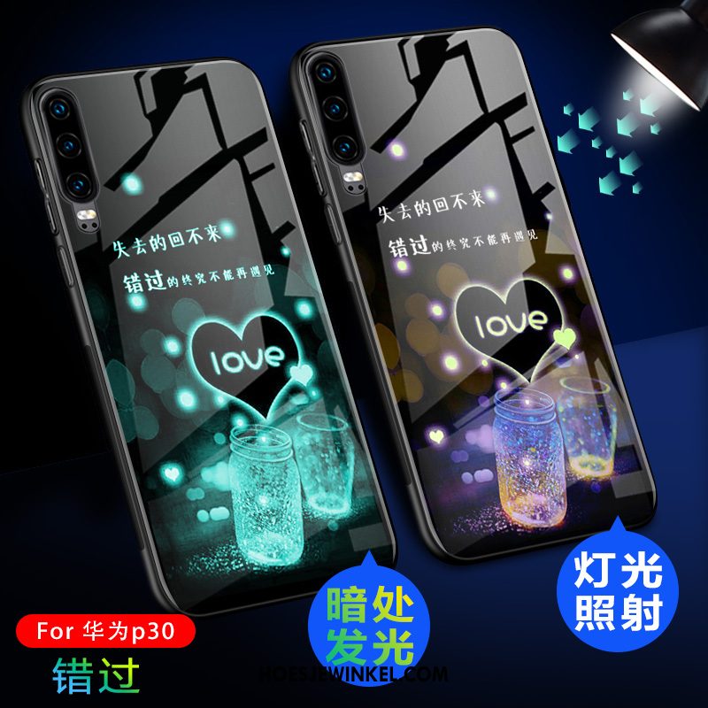 Huawei P30 Hoesje Siliconen Mobiele Telefoon Bescherming, Huawei P30 Hoesje Dun Schrobben