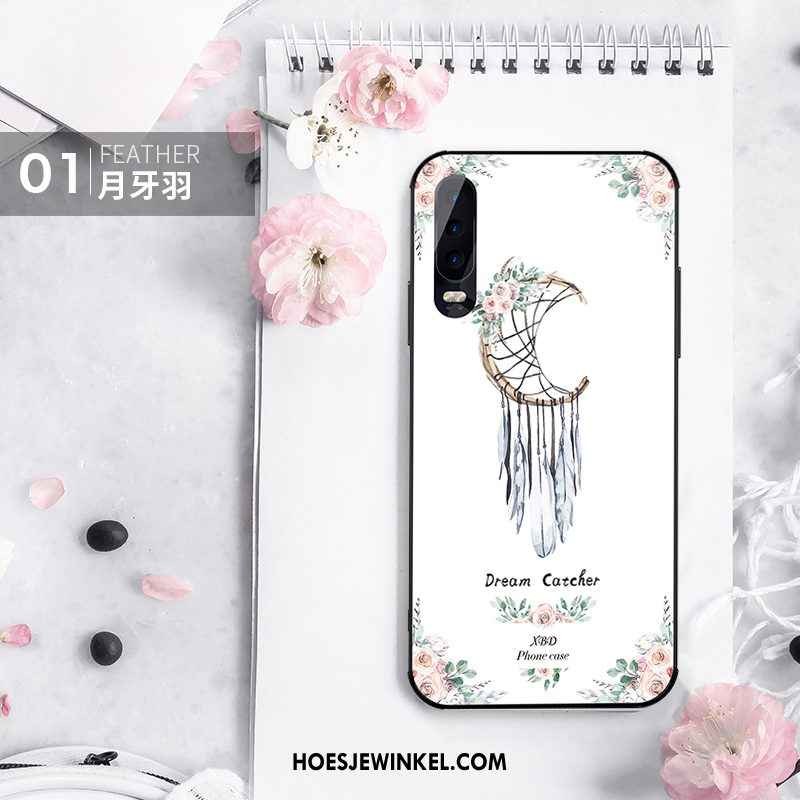 Huawei P30 Hoesje Siliconen Persoonlijk Hoes, Huawei P30 Hoesje Mode Glas