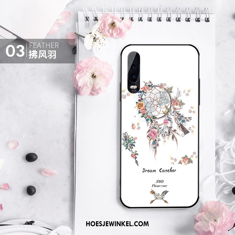 Huawei P30 Hoesje Siliconen Persoonlijk Hoes, Huawei P30 Hoesje Mode Glas
