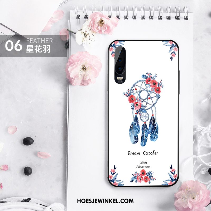 Huawei P30 Hoesje Siliconen Persoonlijk Hoes, Huawei P30 Hoesje Mode Glas