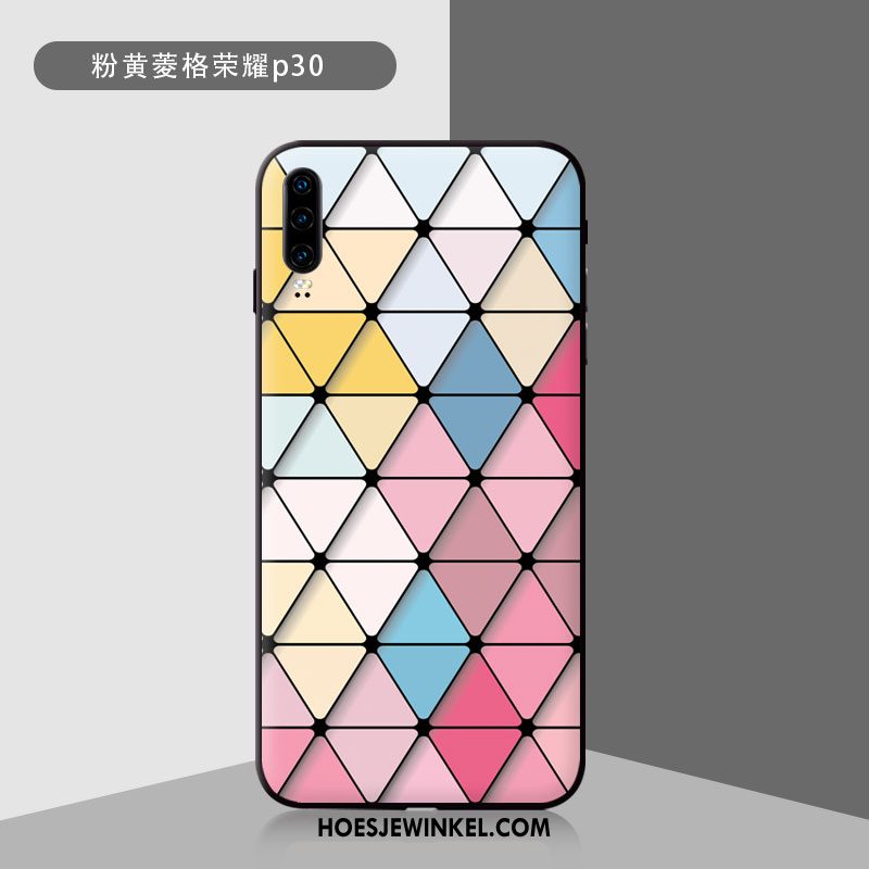 Huawei P30 Hoesje Spiegel Hoes Trendy Merk, Huawei P30 Hoesje Kleur Bescherming