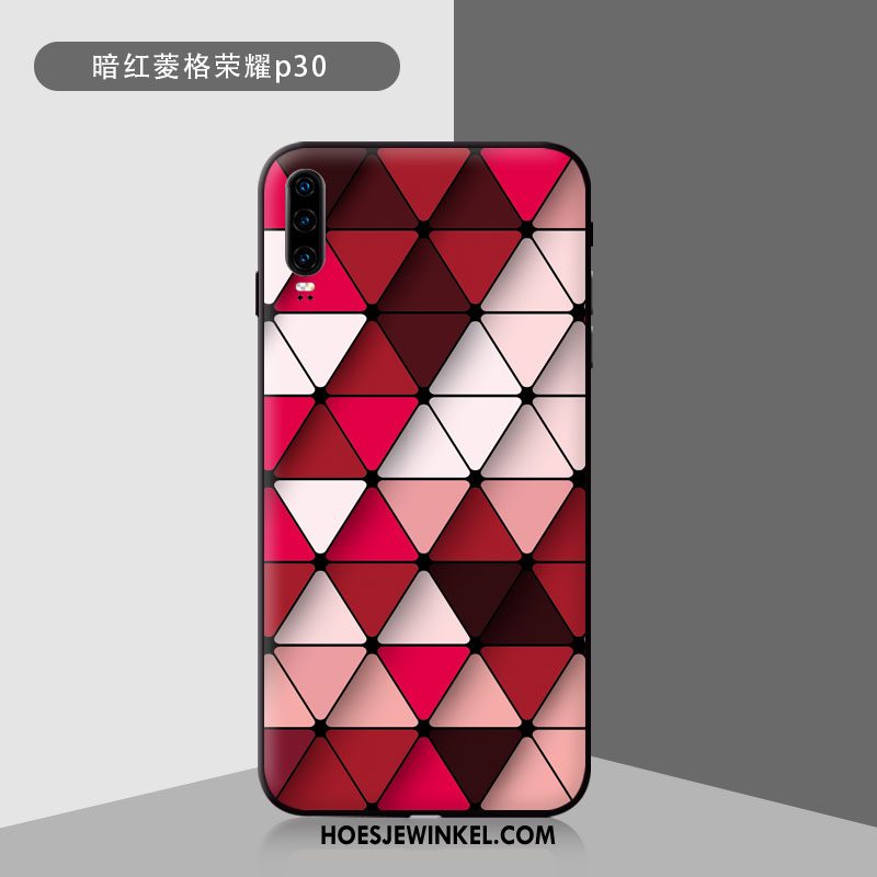 Huawei P30 Hoesje Spiegel Hoes Trendy Merk, Huawei P30 Hoesje Kleur Bescherming