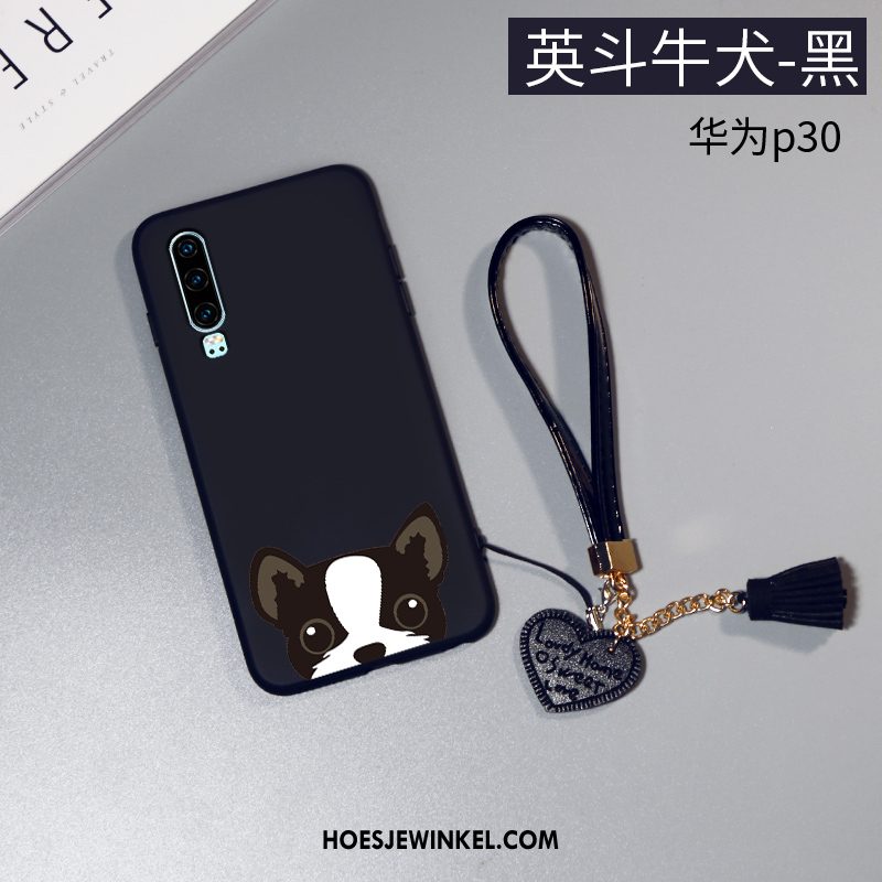 Huawei P30 Hoesje Zacht Mooie Rood, Huawei P30 Hoesje Siliconen Anti-fall