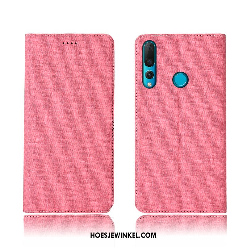 Huawei P30 Lite Hoesje Bescherming Zacht Leren Etui, Huawei P30 Lite Hoesje Clamshell Anti-fall