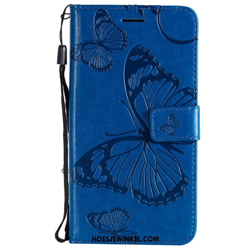 Huawei P30 Lite Hoesje Blauw All Inclusive Vlinder, Huawei P30 Lite Hoesje Mobiele Telefoon Hanger