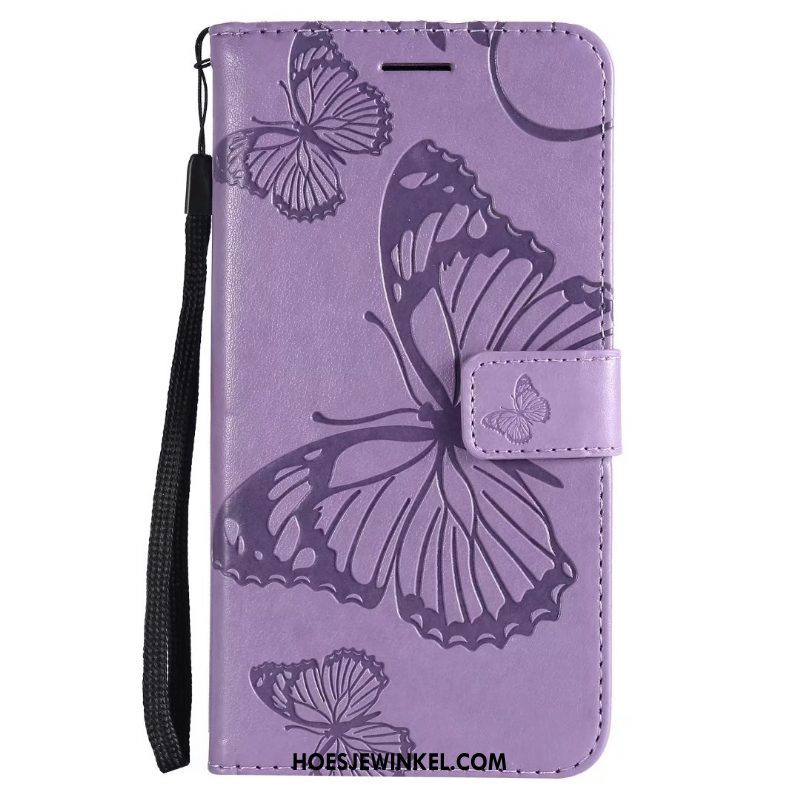 Huawei P30 Lite Hoesje Blauw All Inclusive Vlinder, Huawei P30 Lite Hoesje Mobiele Telefoon Hanger