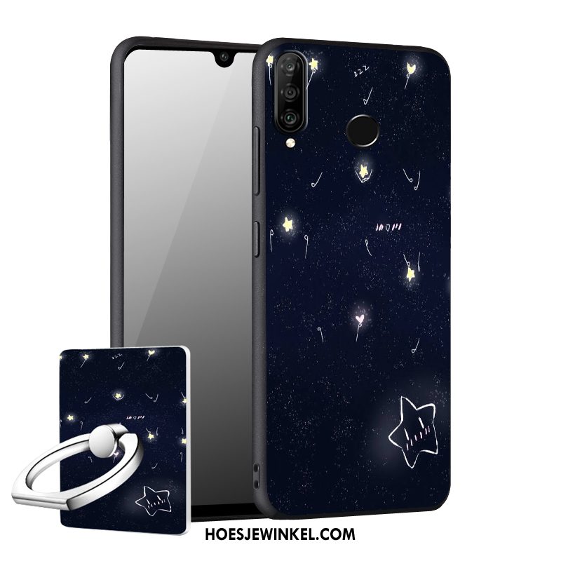 Huawei P30 Lite Hoesje Blauw Zacht Mobiele Telefoon, Huawei P30 Lite Hoesje Anti-fall Schrobben