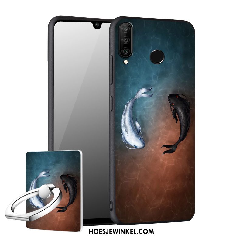 Huawei P30 Lite Hoesje Blauw Zacht Mobiele Telefoon, Huawei P30 Lite Hoesje Anti-fall Schrobben