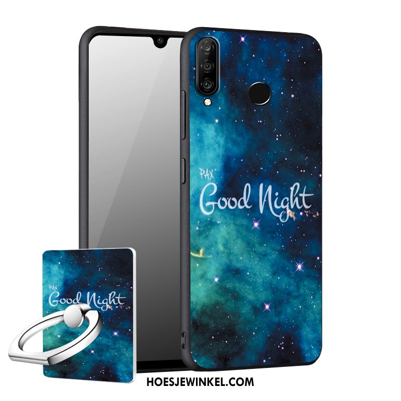 Huawei P30 Lite Hoesje Blauw Zacht Mobiele Telefoon, Huawei P30 Lite Hoesje Anti-fall Schrobben