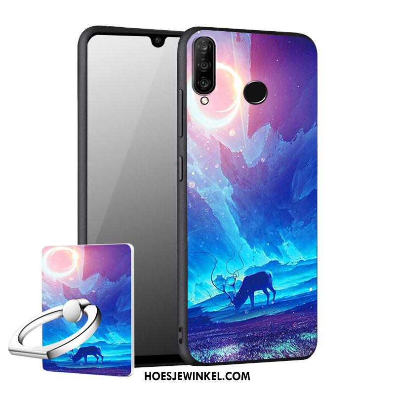 Huawei P30 Lite Hoesje Blauw Zacht Mobiele Telefoon, Huawei P30 Lite Hoesje Anti-fall Schrobben