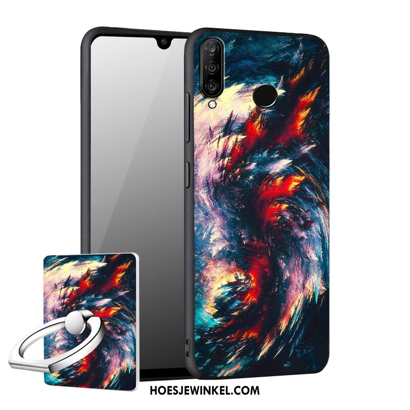 Huawei P30 Lite Hoesje Blauw Zacht Mobiele Telefoon, Huawei P30 Lite Hoesje Anti-fall Schrobben