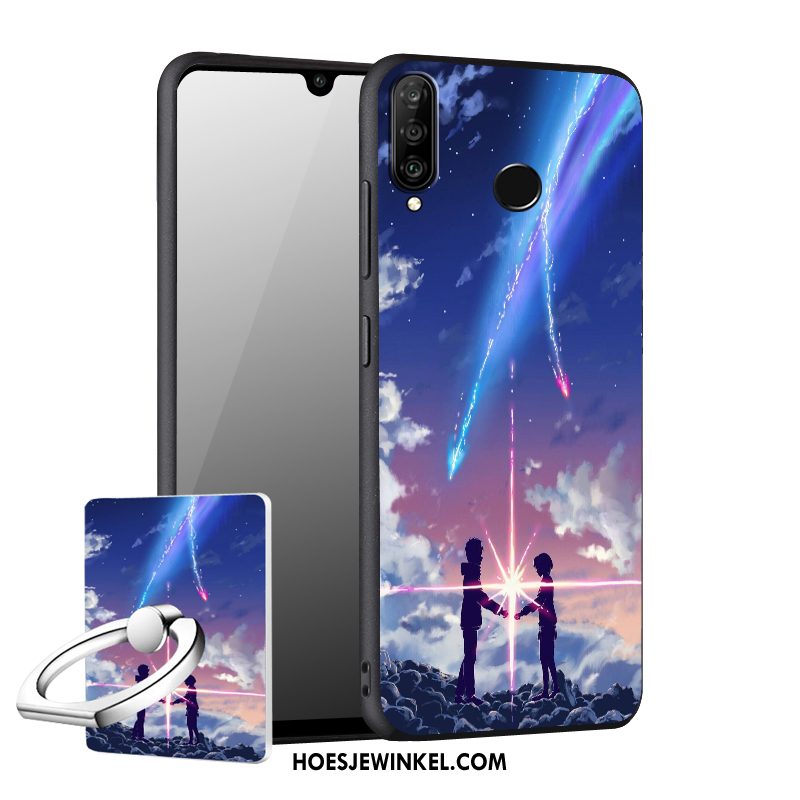 Huawei P30 Lite Hoesje Blauw Zacht Mobiele Telefoon, Huawei P30 Lite Hoesje Anti-fall Schrobben