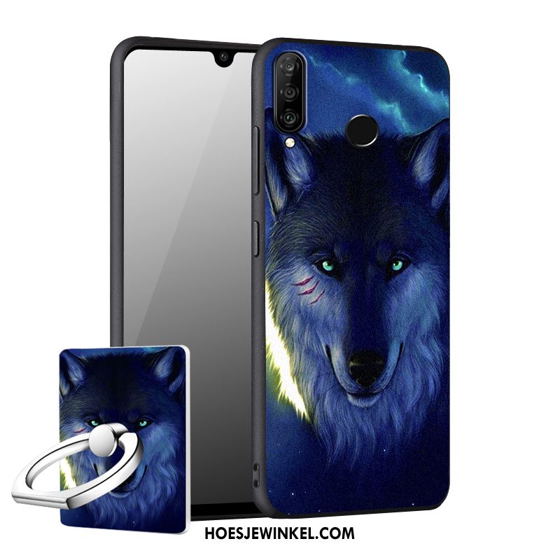 Huawei P30 Lite Hoesje Blauw Zacht Mobiele Telefoon, Huawei P30 Lite Hoesje Anti-fall Schrobben