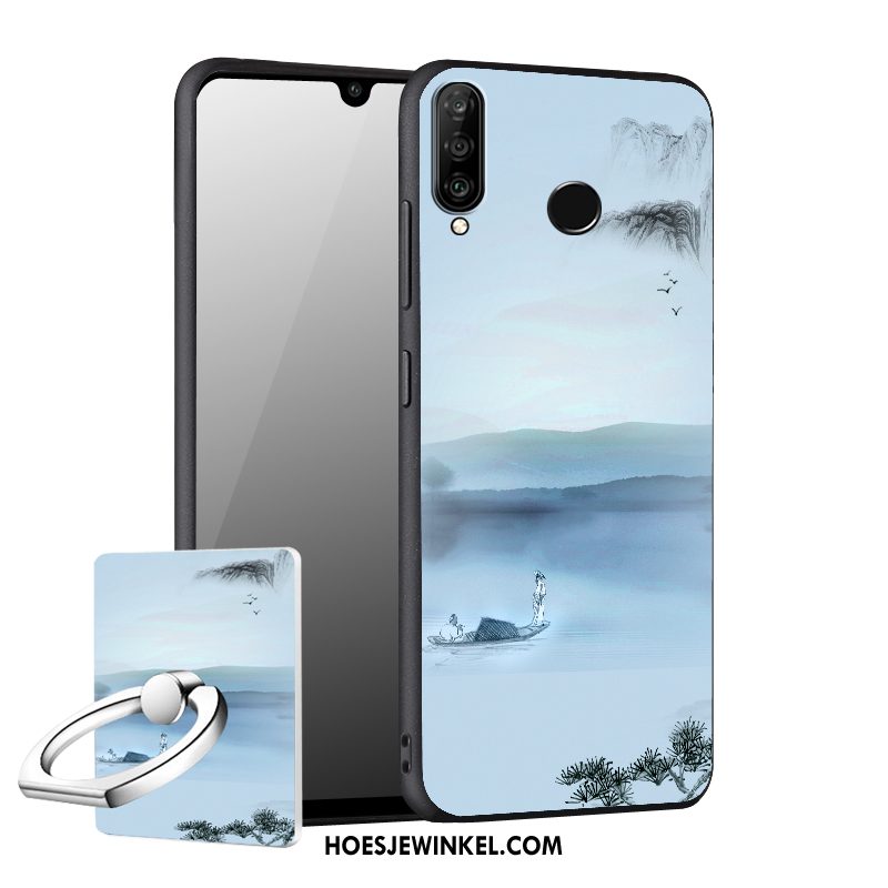 Huawei P30 Lite Hoesje Blauw Zacht Mobiele Telefoon, Huawei P30 Lite Hoesje Anti-fall Schrobben