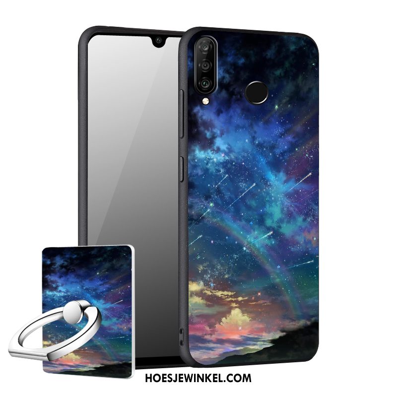 Huawei P30 Lite Hoesje Blauw Zacht Mobiele Telefoon, Huawei P30 Lite Hoesje Anti-fall Schrobben