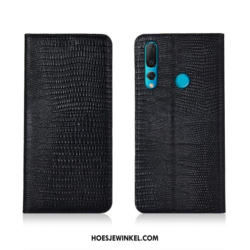 Huawei P30 Lite Hoesje Echt Leer Patroon Folio, Huawei P30 Lite Hoesje Zacht Nieuw