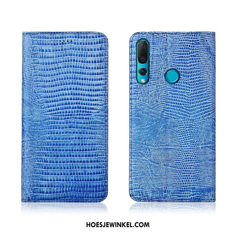 Huawei P30 Lite Hoesje Echt Leer Patroon Folio, Huawei P30 Lite Hoesje Zacht Nieuw