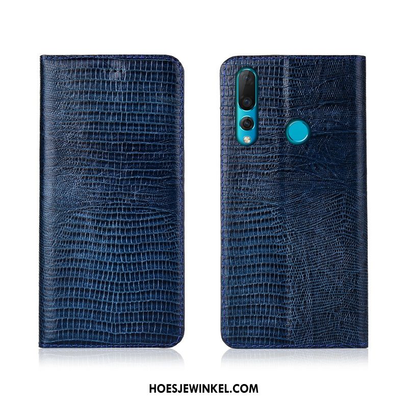 Huawei P30 Lite Hoesje Echt Leer Patroon Folio, Huawei P30 Lite Hoesje Zacht Nieuw