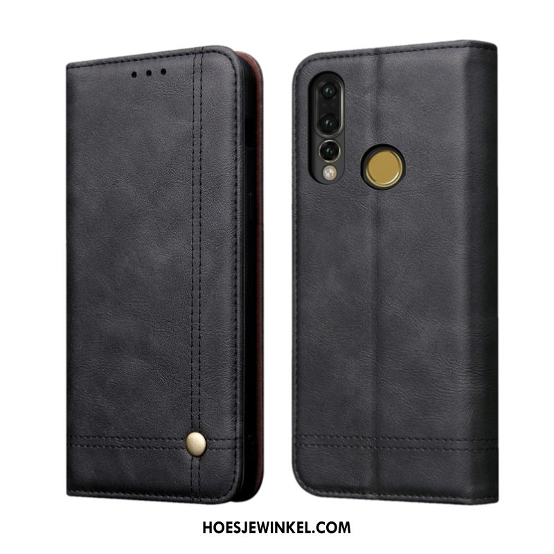 Huawei P30 Lite Hoesje Folio Bescherming Hoes, Huawei P30 Lite Hoesje Leren Etui Zacht