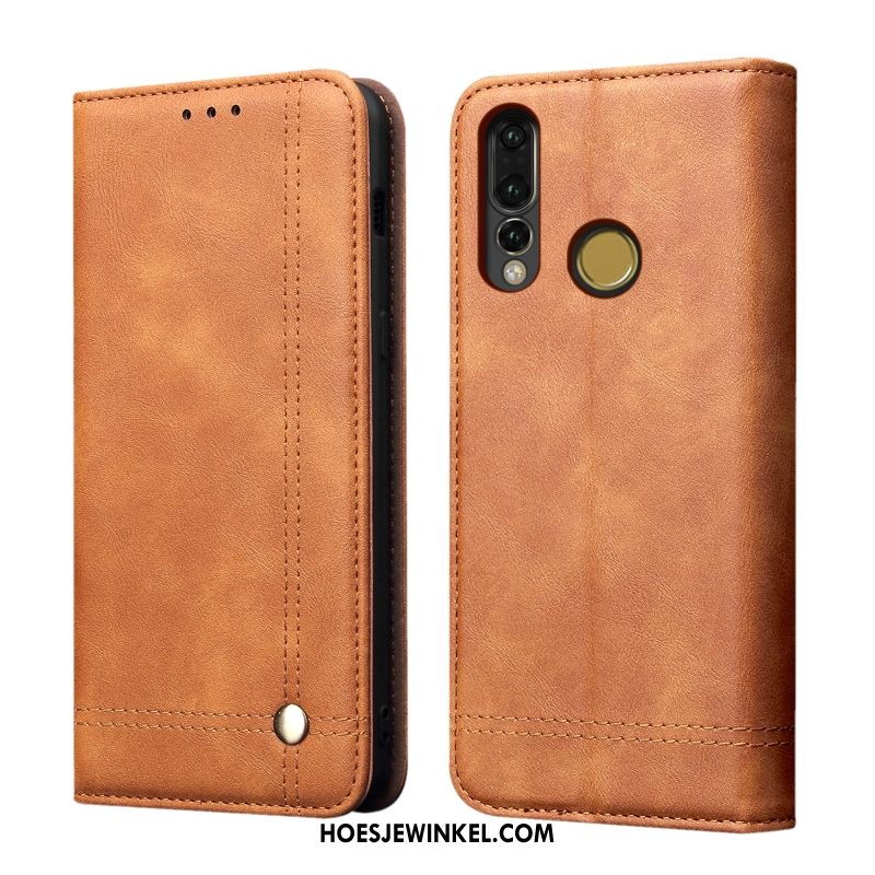 Huawei P30 Lite Hoesje Folio Bescherming Hoes, Huawei P30 Lite Hoesje Leren Etui Zacht