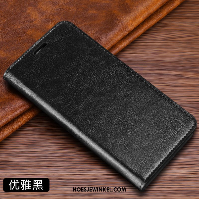 Huawei P30 Lite Hoesje Leren Etui Hoes Bescherming, Huawei P30 Lite Hoesje Folio Skärmskydd Braun