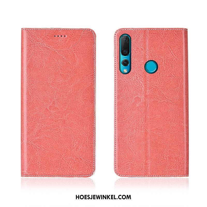 Huawei P30 Lite Hoesje Leren Etui Zacht Hoes, Huawei P30 Lite Hoesje Clamshell Blauw