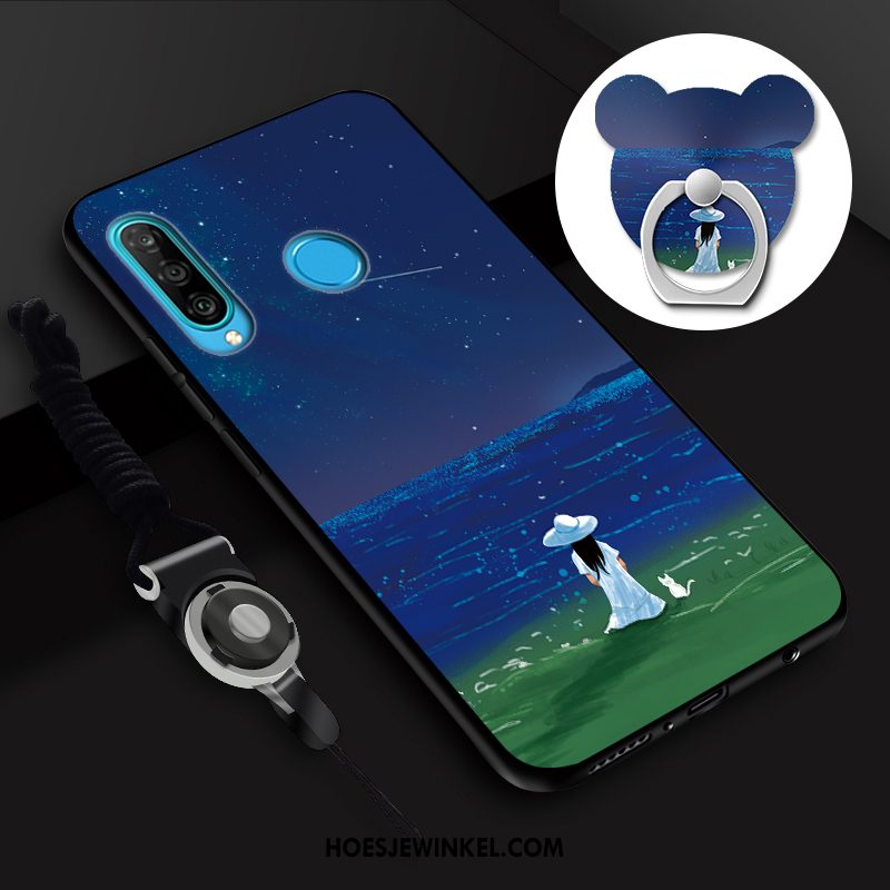 Huawei P30 Lite Hoesje Mobiele Telefoon Eenvoudige Skärmskydd, Huawei P30 Lite Hoesje Anti-fall Lichte En Dun