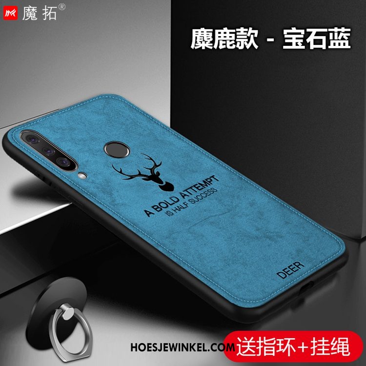 Huawei P30 Lite Hoesje Mobiele Telefoon Patroon Zwart, Huawei P30 Lite Hoesje Doek Bescherming