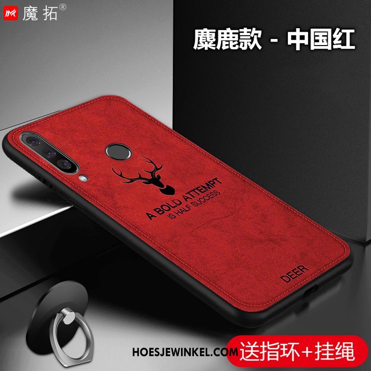 Huawei P30 Lite Hoesje Mobiele Telefoon Patroon Zwart, Huawei P30 Lite Hoesje Doek Bescherming