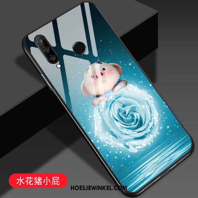 Huawei P30 Lite Hoesje Mooie Blauw Spotprent, Huawei P30 Lite Hoesje Mobiele Telefoon All Inclusive