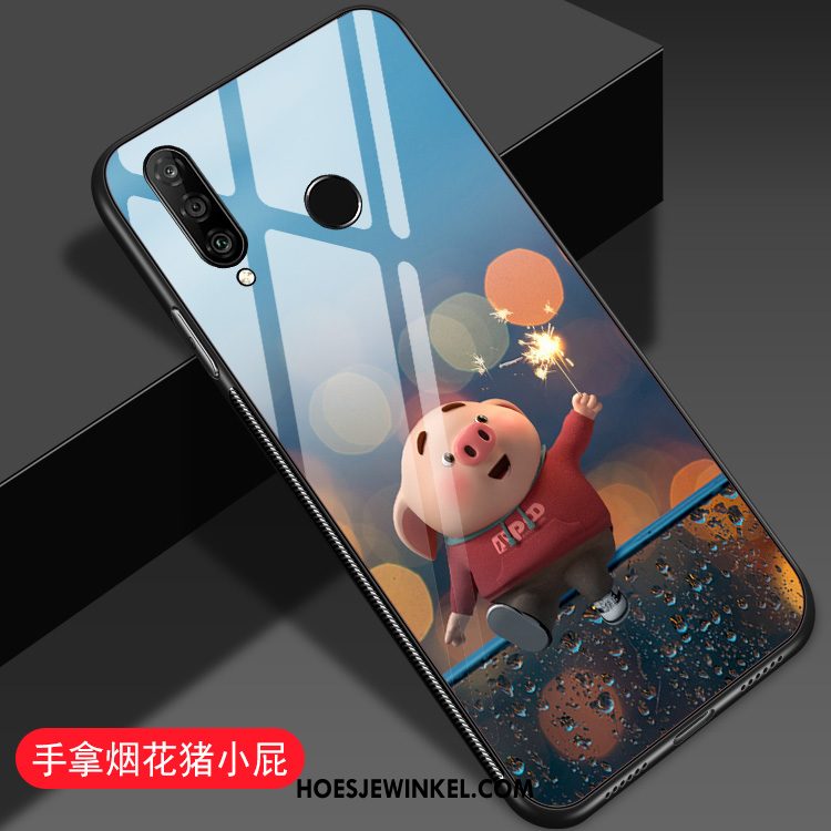 Huawei P30 Lite Hoesje Mooie Blauw Spotprent, Huawei P30 Lite Hoesje Mobiele Telefoon All Inclusive