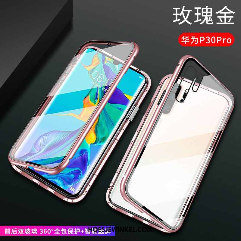 Huawei P30 Pro Hoesje Anti-fall Hoes Mobiele Telefoon, Huawei P30 Pro Hoesje Metaal Rood