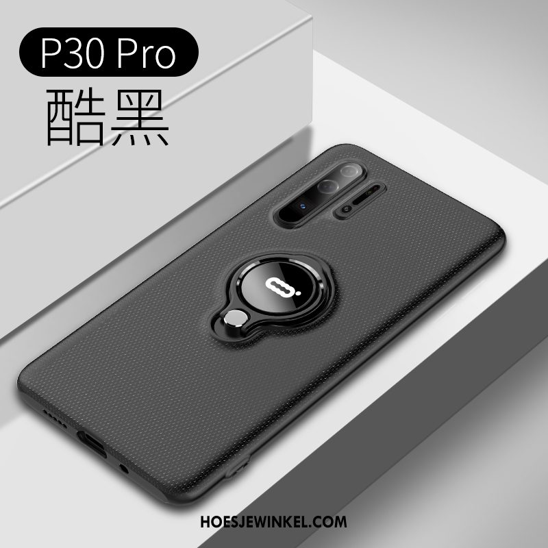 Huawei P30 Pro Hoesje Auto Siliconen Rood, Huawei P30 Pro Hoesje Hoes Ring