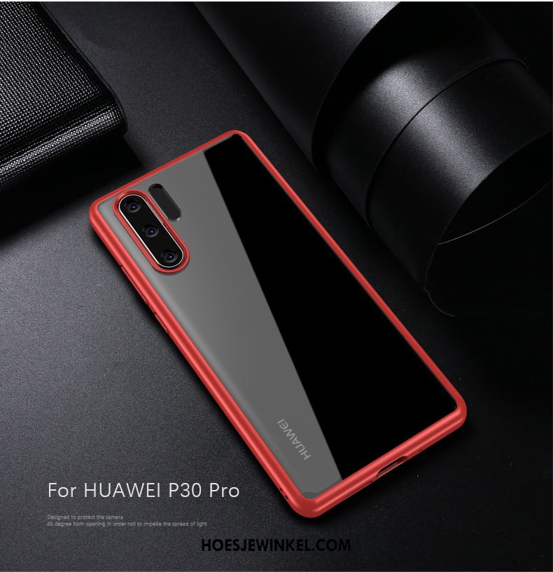 Huawei P30 Pro Hoesje Dun Doorzichtig Eenvoudige, Huawei P30 Pro Hoesje Hoes Net Red