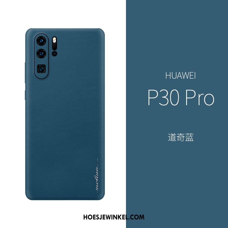 Huawei P30 Pro Hoesje Echt Leer Dun High End, Huawei P30 Pro Hoesje Hoes All Inclusive Braun