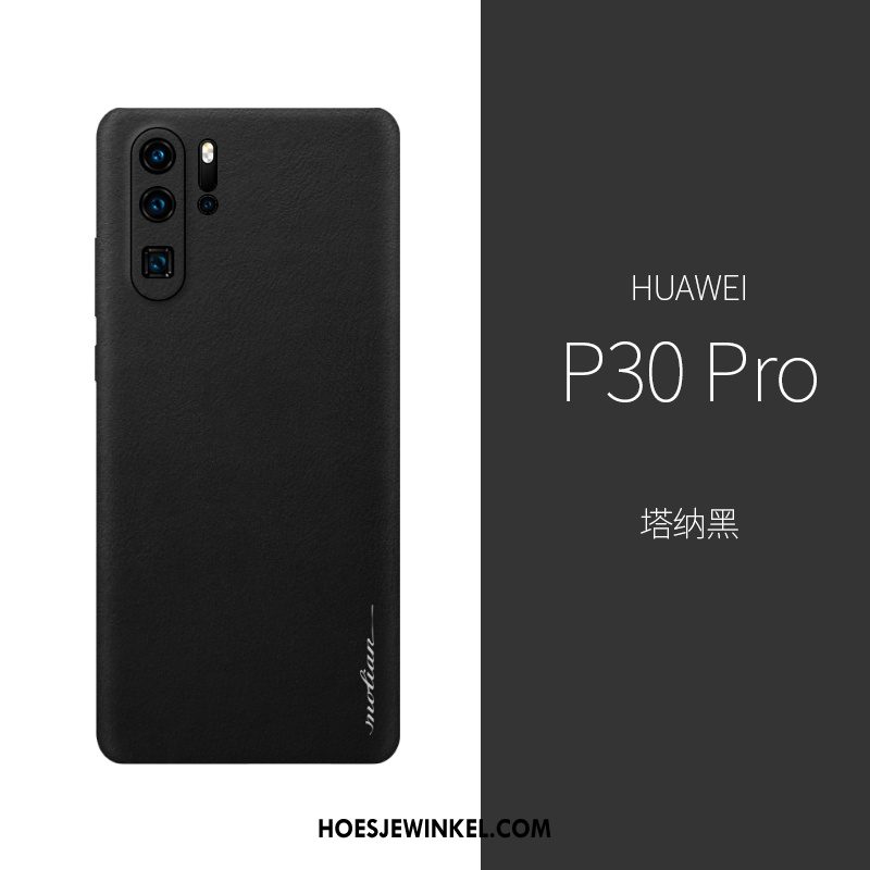 Huawei P30 Pro Hoesje Echt Leer Dun High End, Huawei P30 Pro Hoesje Hoes All Inclusive Braun