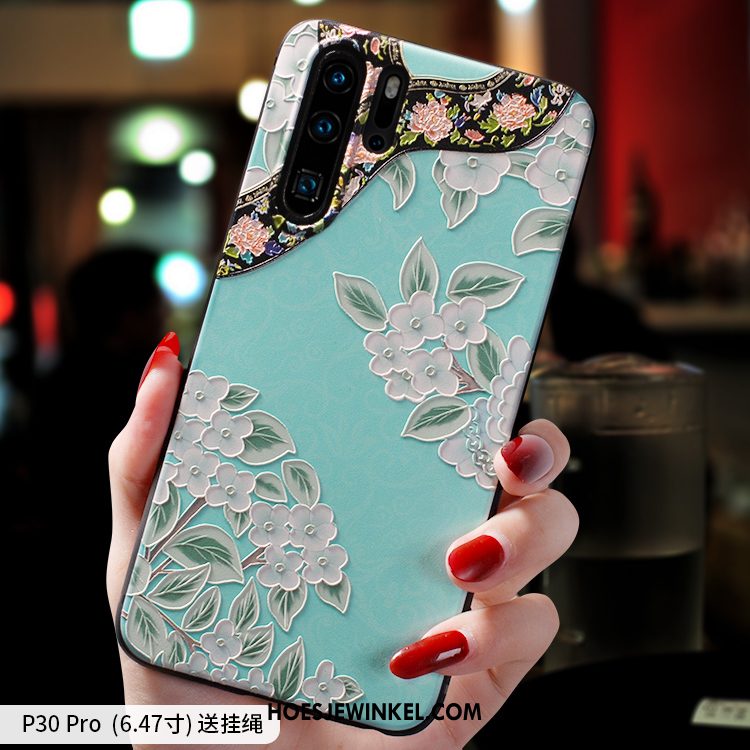 Huawei P30 Pro Hoesje Hanger Scheppend Schrobben, Huawei P30 Pro Hoesje Trend Dun