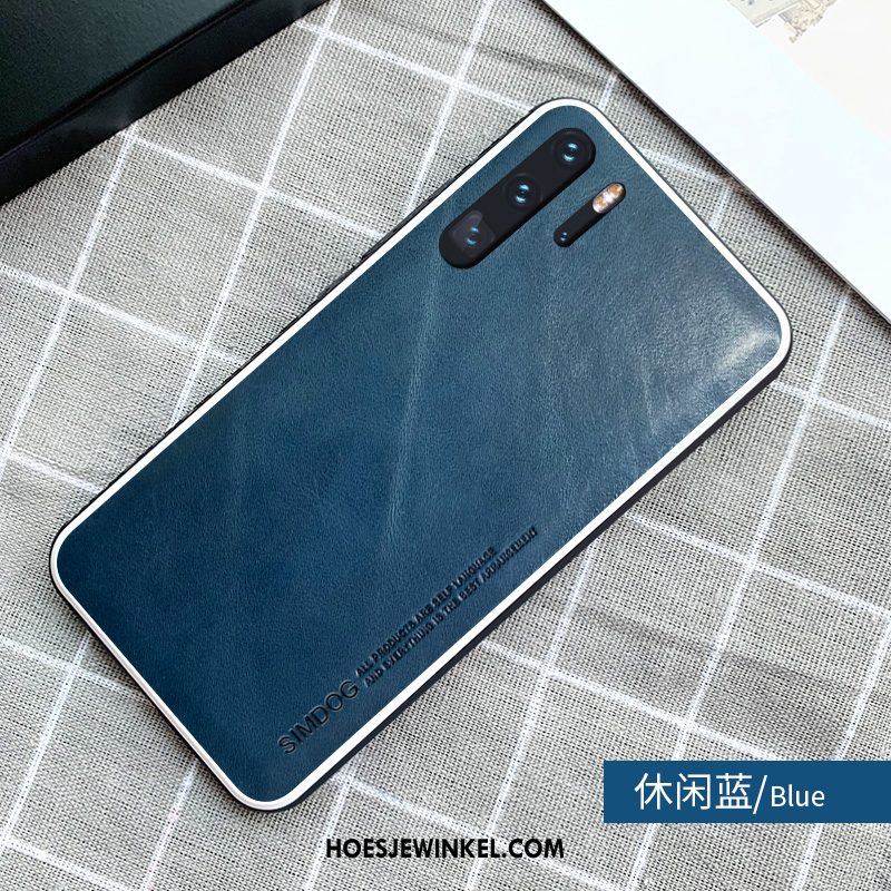 Huawei P30 Pro Hoesje High End Ademend Leer, Huawei P30 Pro Hoesje Eenvoudige Dun