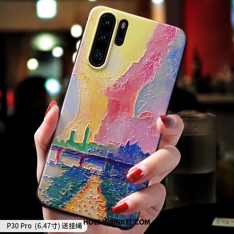 Huawei P30 Pro Hoesje High End Mode Trend, Huawei P30 Pro Hoesje Dun Kleur