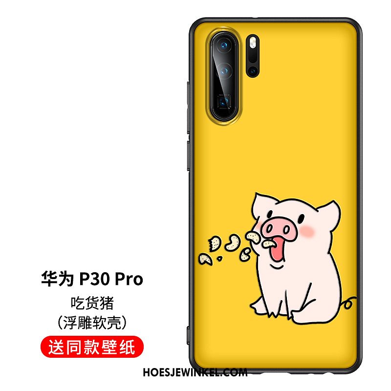 Huawei P30 Pro Hoesje Hoes Geel Mobiele Telefoon, Huawei P30 Pro Hoesje Zacht Anti-fall